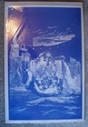 Rare Vintage Satty Psychedelic Blue And Rose Poster Celestial Arts  1970  Nos