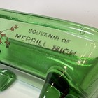 Antique Merrill Michigan Mi Green Depression Souvenir Glass Trinket Bathtub