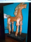 Antique Unique Carved   a Horse  - Jointed Wood Toy
