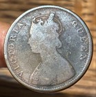 British India Victoria Half Anna Coin 1862 Old Copper Collectible