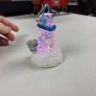 Vintage Plastic Light Up Snowman Christmas Tree Ornaments Lot Of 2