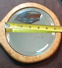 Vintage Birdseye Maple Hand Held Beveled Mirror