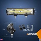 12  300w Led Light Bar Set   2x 4  60w Off-road Spot Flood Combo  Wiring Harness