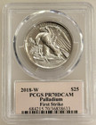 2018-w  25 Palladium Eagle Pcgs Pr70 First Strike Thomas Cleveland Signed