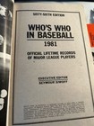 1981 Whos Who Kansas City Royals George Brett Over 800 Player Stats   Photo s