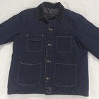 Vtg 60s 70s Wrangler Blanket Lined Denim Trucker Jacket Distressed Sz 48 L xl