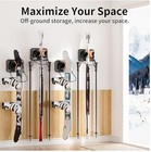  6-pack  Upsport Wall Mount Ski Holders Holder Rack  Ski   Snowboard Skateboard