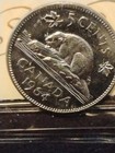 1964 Canadian 5 Cent Ms 62 Xwl