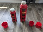 Vintage Thermos Brand Safari Outing Kit Plaid Set Picnic Rare 1960