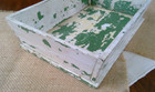Antique 12  Wooden Handle Caddy Carrier Box Tray Tote Primitive Old Chippy Paint