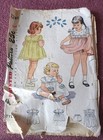Vtg 1940s Simplicity 2244 Ruffled Dress Sewing Pattern Toddler Girl  1 As Is