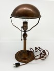 Antique 1920-40s Industrial Design Copper Desk Lamp Hubbell Leviton Pull Chain