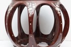 Chinese Rosewood And Mother Of Pearl Inlay Garden Drum Stool Footrest 13 5 