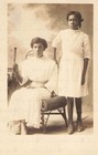Vintage Photo 1910s Rppc African American Girls Studio Portrait White Dresses