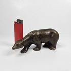 Vintage 1985 Solid Brass Polar Bear Figure Heavy And Signed 