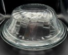 Rare Large Mckee Glasbake Vtg Oven Proof  Clear Swirled Huge Glass Roaster 21