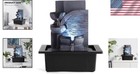 Compact Led Water Feature Indoor Fountain - Serenity For Home Or Office Spaces