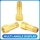 Brass Pipe Fitting  Long Nipple Pipe 1 8  Npt Male X 1 8  Npt Female Thread 2   