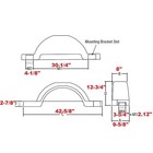 Fulton White Trailer Fenders Set Of 2 14 In Wheels Triple Step 42 6 In Long