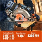 Senix 20v Max 7-1 4  Circular Saw With 4 0ah Battery   Charger Pscx2-m3