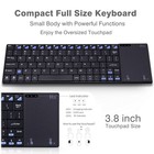 Rii  newest Version  K12  Mini Wireless Keyboard With Touchpad Mouse  Stainle   