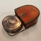 Brass Compass Stanley London 1885 With Leather Cover Gift Antique Nautical Gift