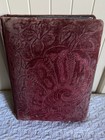 Antique Victorian Cranberry Velvet Photo Album Cabinet Card Empty 10    X 8   