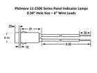 Philmore 11-2346 120vac Neon Red Indicator Panel Light Lamp For Drake L4b 1pc