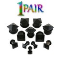Pair 8g-25mm  Black Onyx Pyramid Stone Plugs Single Flare Gauges Organic  1500