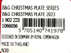 Bing   Grondahl 2023 Christmas Plate B g     Roskilde Cathedral - New In Box 