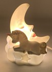 Vintage Porcelain Moon And Unicorn Nightlight 