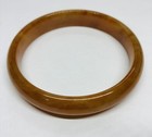 Vintage Women   s Green Jade Stone Bangle Bracelet 11mm Carved 7    Art Decor 1