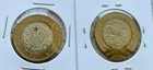 Mexico 10 Pesos Mint Error -- Double Struck 2nd Strik Lot 2 Pcs