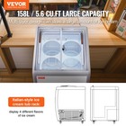 Vevor 5 6 Cu ft Commercial Ice Cream Display Case Gelato Dipping Freezer Cabinet
