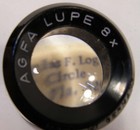 Agfa Lupe 8x Magnifying Glass Film Jewelry Loupe W padded Drawstring Pouch