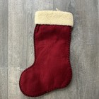 Vintage 3d Felt Appliqu   Christmas Santa Stocking 17    Finished - Bucilla Style
