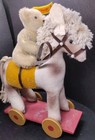 Artist Made Horse On Wheels Pull Toy 7  Tall 6  Long
