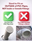 Black Pvc Pipe End Cap With Integral Screens For Socket Fit On End Of Pipe