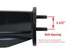 Semi Truck Black Angled Spring Loaded Mud Flap Hanger Bracket 2-1 2  Bolt Spacin