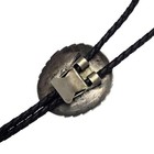Vintage Navajo Native American Turquoise   Coral Sterling Silver Bolo Tie