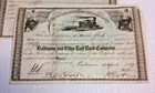 4 - 1859 Baltimore   Ohio Railroad Company Stock Certificates  100 A Share