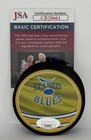 Bernie Federko Signed St  Louis Blues Reverse Retro Puck Autographed Jsa