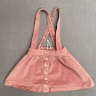 Kate Quinn Organic Cotton Button Front Jumper Dress Skirt Girls 3t Corduroy Pink