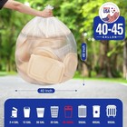 40-45 Gallon Clear Trash Bags Kitchen Garbage Rubbish Bags 125bags 40x48 