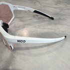 Koo Demos Cycling Sunglasses Shield White Frame Pink Mirrored Lens Uv400