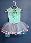 Custom Jazz Costume- Mermaid Ocean Theme Pastel Blue Pink  Sequins  Skirt  Large