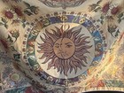 Sun Moon Celestial Zodiac Astrology Orange Fall Tapestry Boho