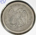 1875 S Seated Liberty Silver Twenty Cent Piece  8050 