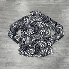 Ibkul Women   s Small Golf Top Long Sleeve Black   White Paisley 1 4 Zip Pullover