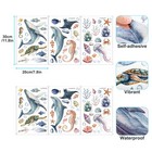2x Glow-in-the-dark Ocean Wall Stickers Self-adhesive Marine Life Decor For Kids